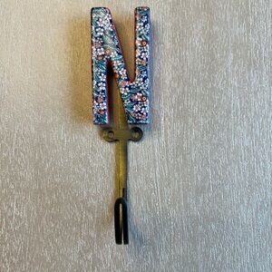 Anthro Liberty Ceramic Wall Hook - Letter N